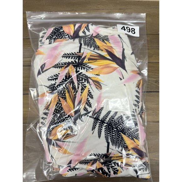 Women's High Rise Tropical Vacay Pants XL Multicolor Lightweight Elastic Waist W - Picture 10 of 10